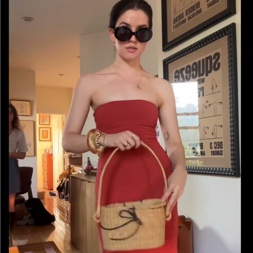 Oddli red/orange maxi dress